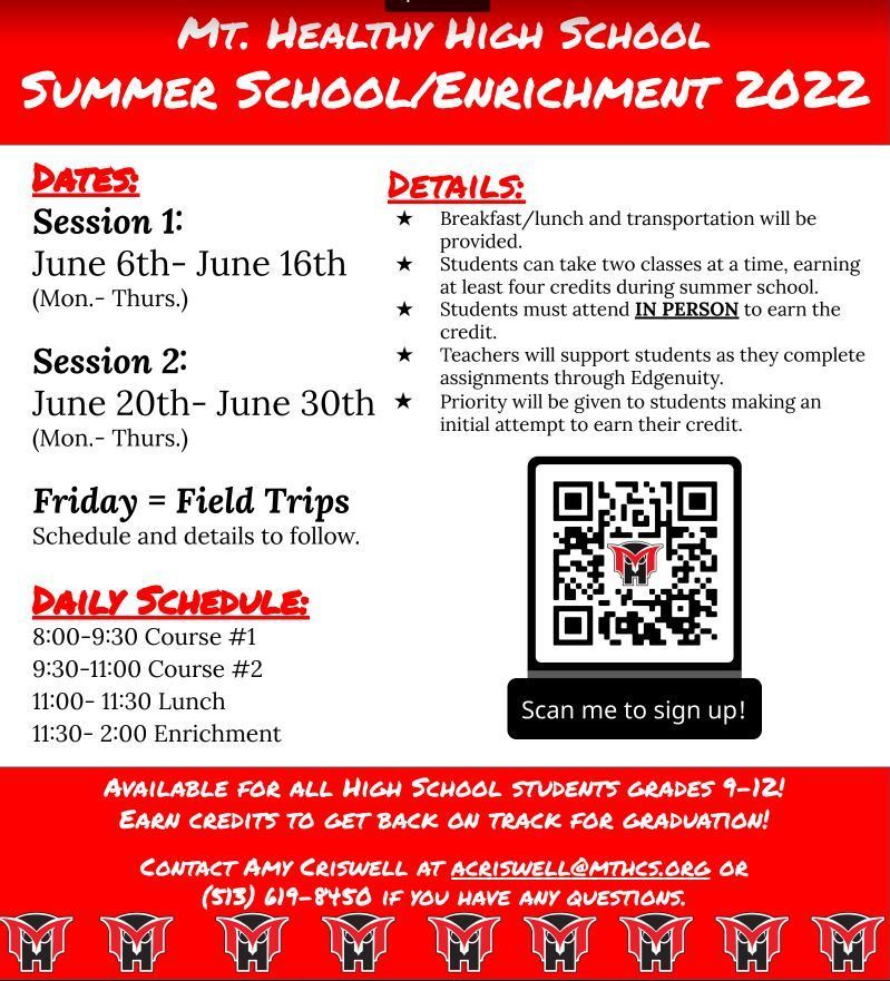 High School Summer School/Enrichment Mt. Healthy High School