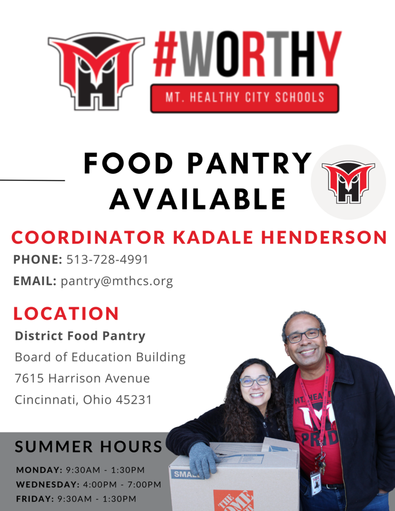 Accessing the Mt. Healthy Food Pantry Information for Families in the