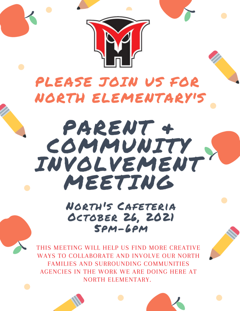 north parent and community involvement meeting flyer