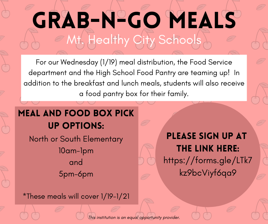 grab n go meals for students on remote learning see text in message