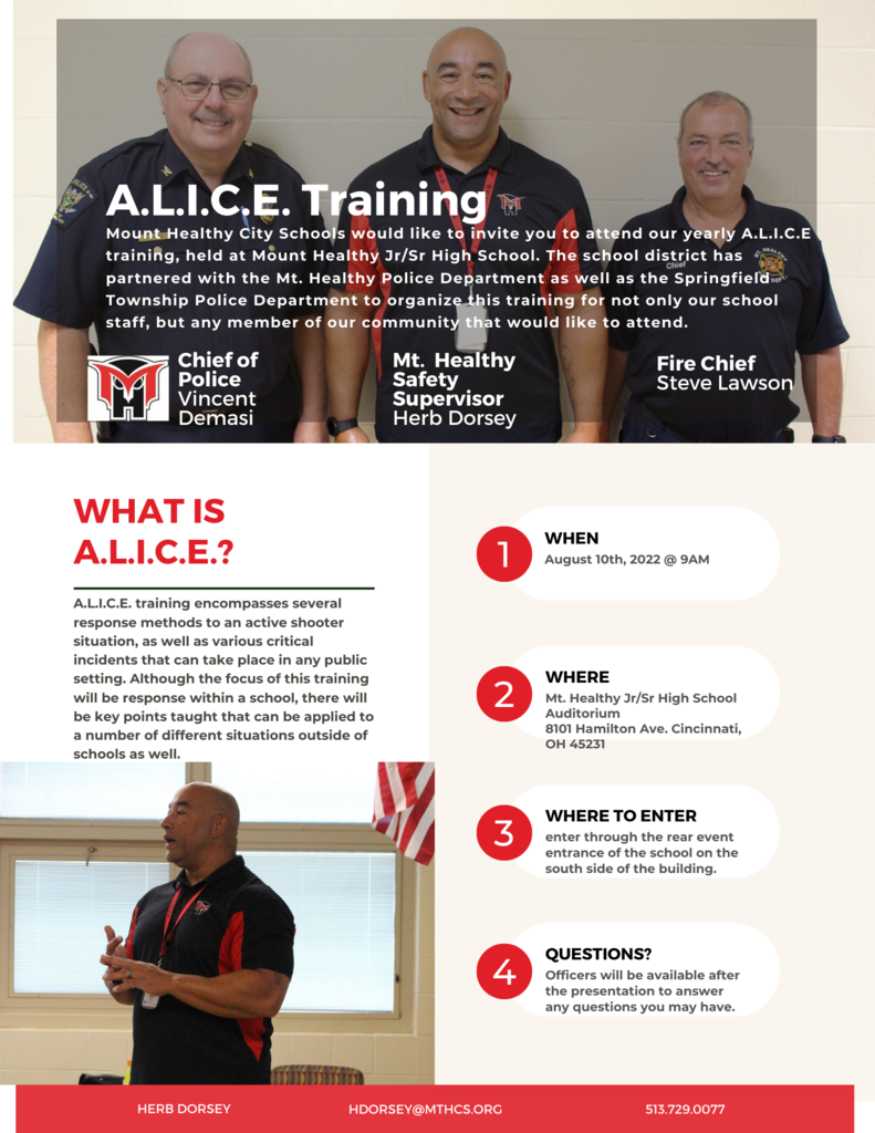 ALICE Training Flyer